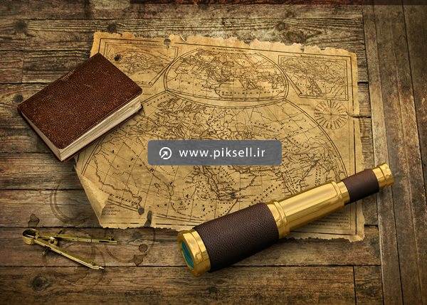 عکس با کیفیت از تلسکوپ و نقشه قدیمی