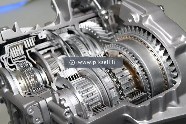 عکس با کیفیت از موتور اتومبیل و چرخدنده های سه بعدی فلزی