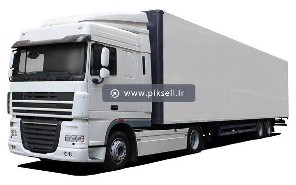 عکس با کیفیت از کامیون سفید و ماشین حمل مواد غذایی