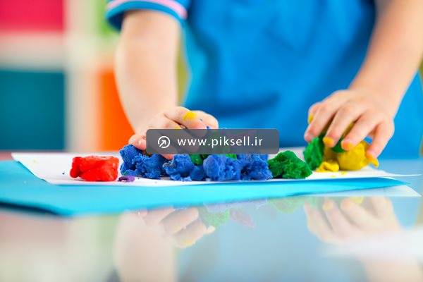 عکس با کیفیت از بازی با خمیر شنی