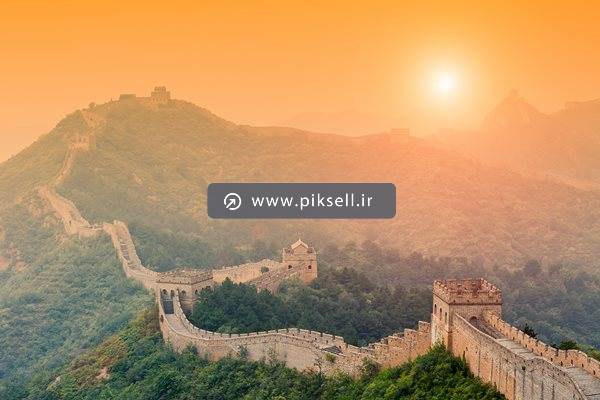 عکس با کیفیت از دیوار چین از نمای بالا