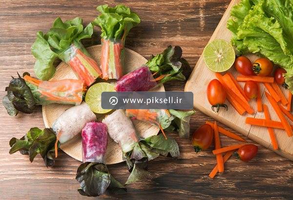 عکس با کیفیت از سالاد تزئین شده