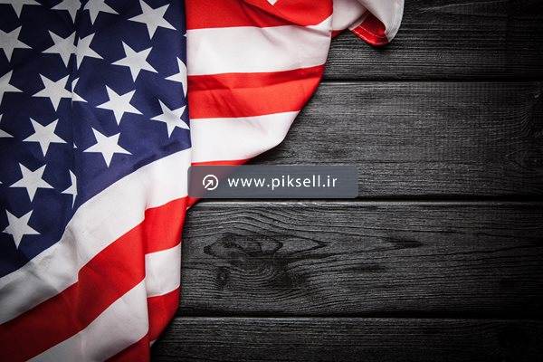 عکس با کیفیت از پس زمینه با حاشیه پرچم ستاره دار