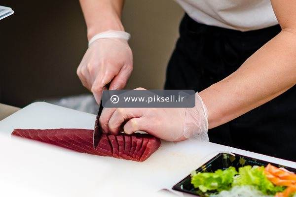 عکس با کیفیت از برش دادن گوشت