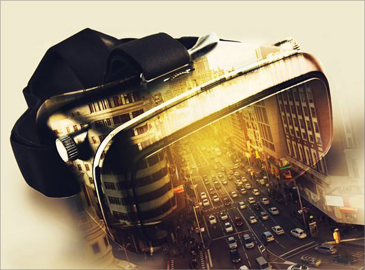 عکس با کیفیت از عینک سه بعدی و خیابان