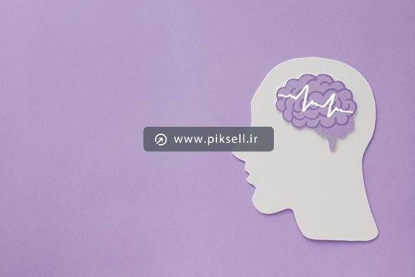 عکس با کیفیت از ضربان مغز با زمینه بنفش