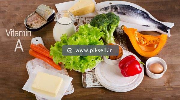 عکس با کیفیت از سبزیجات و ماهی خام