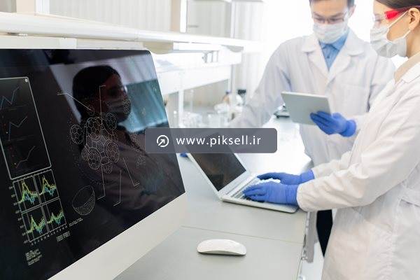 عکس با کیفیت از تحلیل باکتری و ویروس در آزمایشگاه