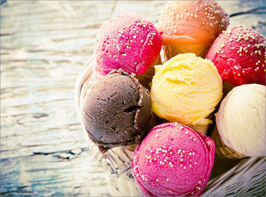 عکس با کیفیت از بستنی های میوه ای