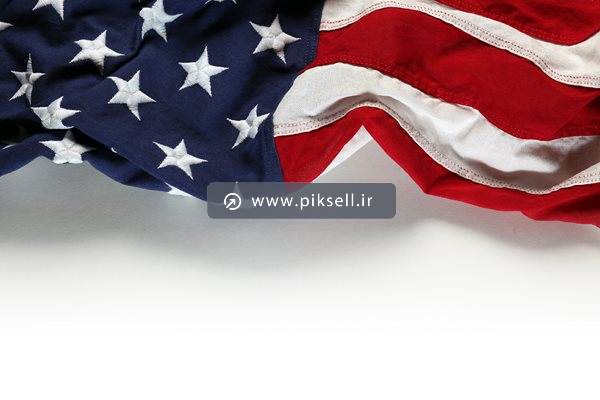 عکس با کیفیت از پس زمینه سفید با حاشیه پرچم آمریکا