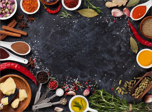 عکس با کیفیت از پس زمینه با دورچین ادویه جات