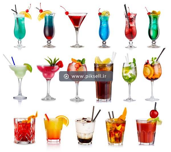 عکس با کیفیت از انواع جام ها و آبمیوه ها