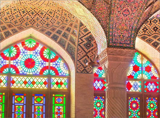 عکس با کیفیت از مسجد رنگ های ایران
