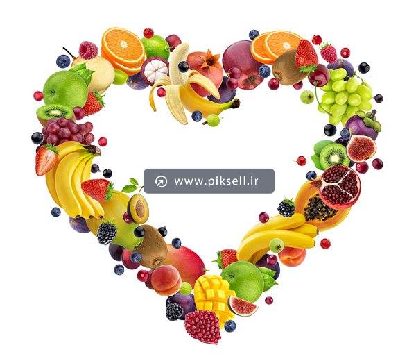 عکس با کیفیت از قلب میوه ای