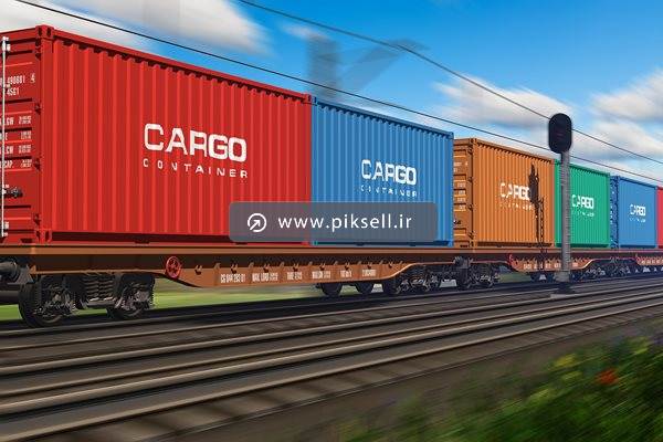 عکس با کیفیت از قطار باربری و ترانزیت باری