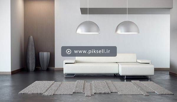 عکس با کیفیت از طراحی کلاسیک و موکت خاکستری