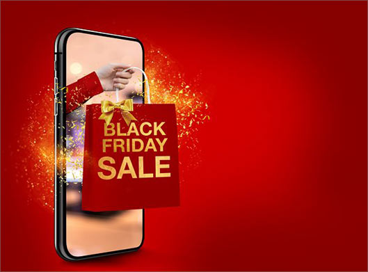 عکس با کیفیت از تخفیف جمعه ی سیاه با پس زمینه قرمز