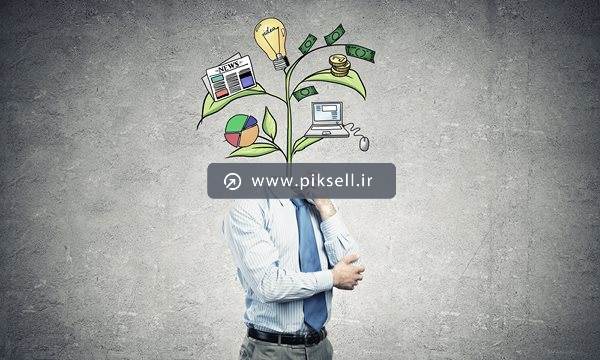 عکس با کیفیت از مرد با مغز و تفکر توسعه و رشد و سرمایه گذاری