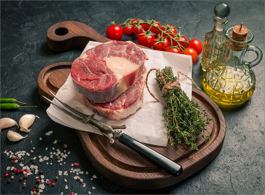 عکس با کیفیت از استیک و طعم دهنده ها