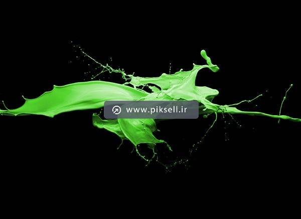 عکس با کیفیت از رنگ سبز مایع