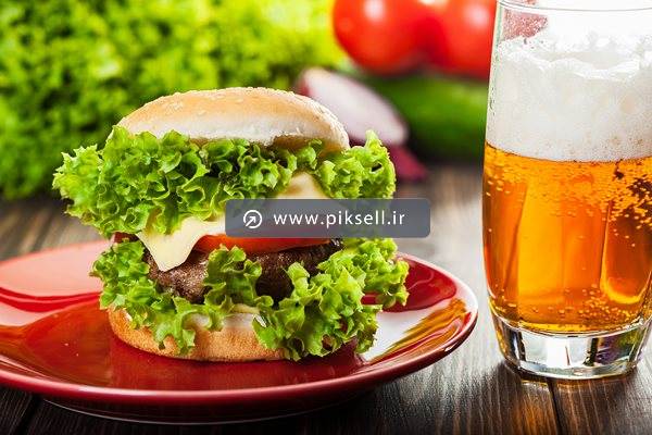 عکس با کیفیت از سرو چیزبرگر و دلستر