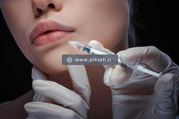 دانلود عکس با کیفیت از تزریق ژل به لب و حجم دهنده لب