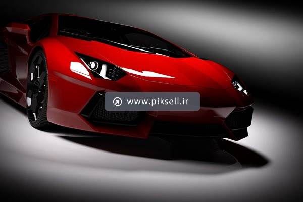 تصویر با کیفیت از خودروی لوکس قرمز