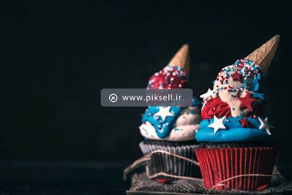 دانلود عکس با کیفیت از بستنی های کاپ کیکی