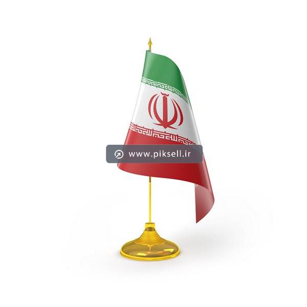 دانلود تصویر با کیفیت از پرچم رومیزی ایران بصورت سه بعدی