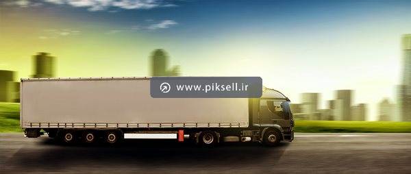 تصویر با کیفیت از کامیون حمل بار و ترانزیت