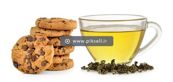 عکس با کیفیت از دمنوش و کوکی شکلاتی