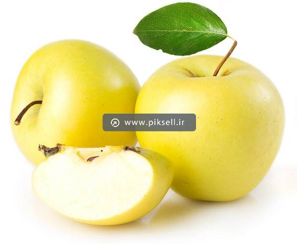 دانلود عکس با کیفیت از سیب های زر قاچ شده