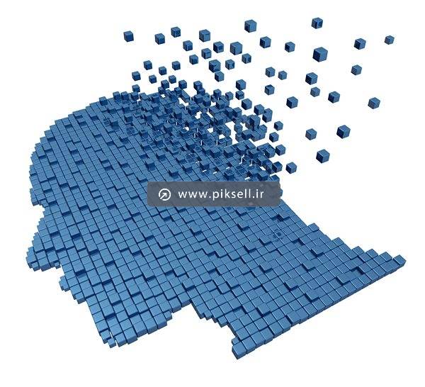 عکس با کیفیت از پازل از هم پاشیده صورت انسان