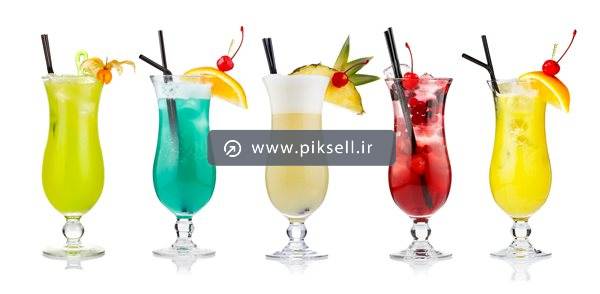 تصویر با کیفیت از لیوان و جام هاهی شربت و آبمیوه تابستانی