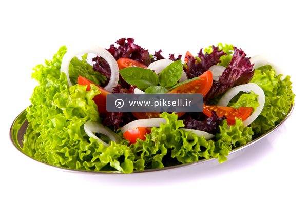 عکس با کیفیت از بشقاب سالاد رژیمی سبزیجات