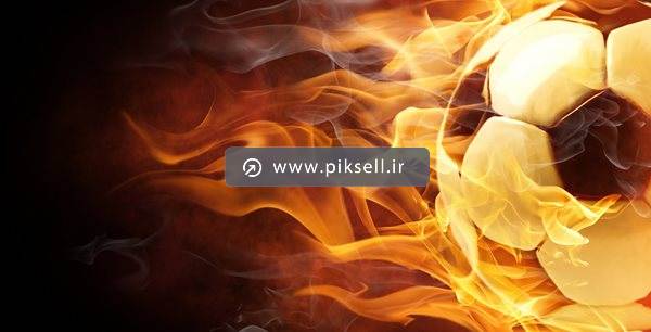 دانلود عکس با کیفیت از توپ فوتبال آتشین