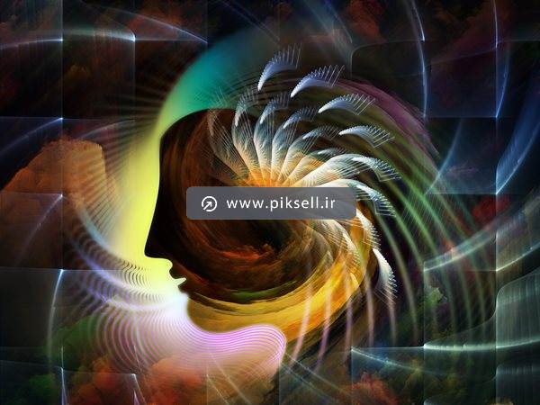 دانلود عکس پس زمینه انتزاعی مارپیچ رنگی و انسان