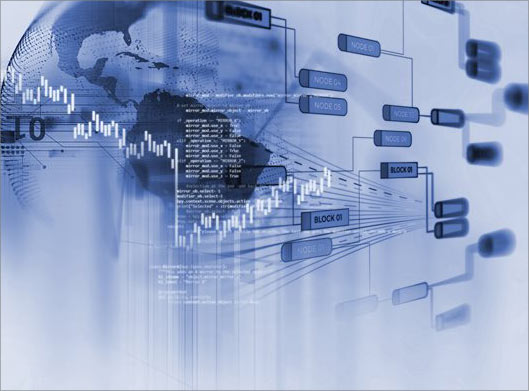 عکس با کیفیت از پس زمینه با چارت های نود و بلاک و بلاکچین