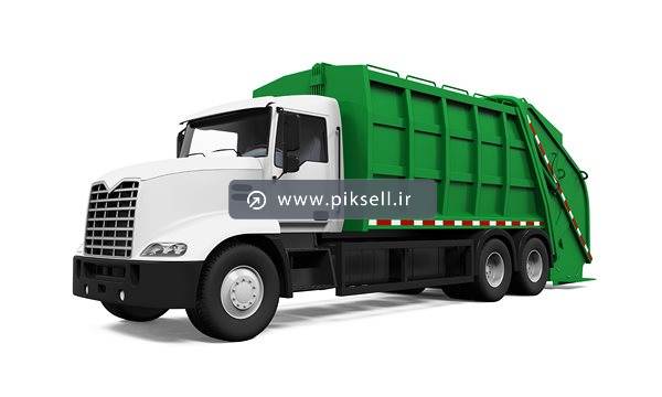 تصویر با کیفیت از کامیون حمل زباله با فرمت JPG