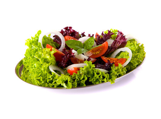 عکس با کیفیت از بشقاب سالاد رژیمی سبزیجات