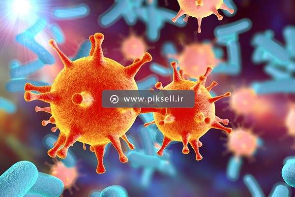 عکس با کیفیت از پس زمینه با ویروس های مختلف و میکروب