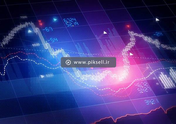 تصویر با کیفیت از بکگراند با طرح نمودارهای آماری و اقتصادی و بورس