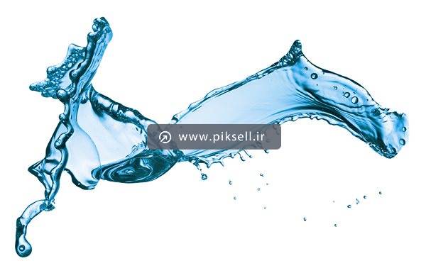 عکس با کیفیت از آب های پاشیده شده با پس زمینه سفید