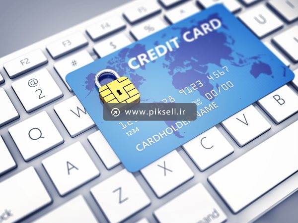 دانلود تصویر با کیفیت از کارت بانکی سه بعدی روی کیبورد