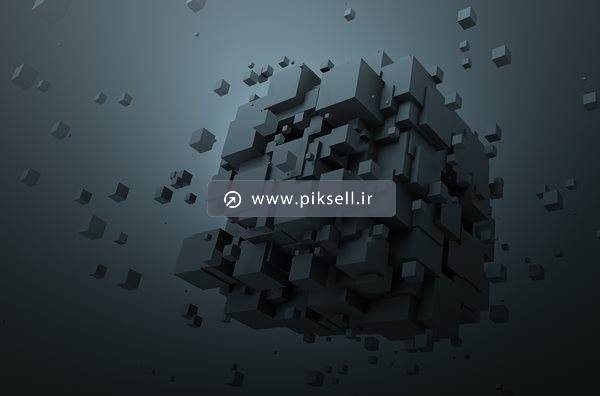 دانلود تصویر با کیفیت از بکگراند مکعب های سه بعدی