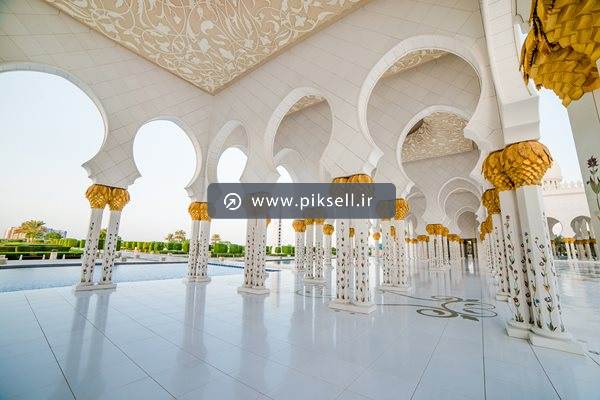 تصویر با کیفیت از مسجد شیخ زاید دبی و امارات متحده