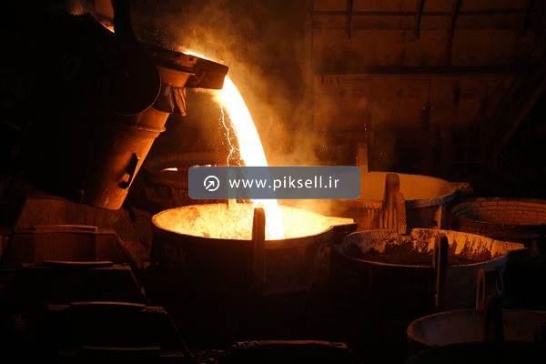 عکس با کیفیت از کوره ذوب و مواد مذاب و ذوب آهن