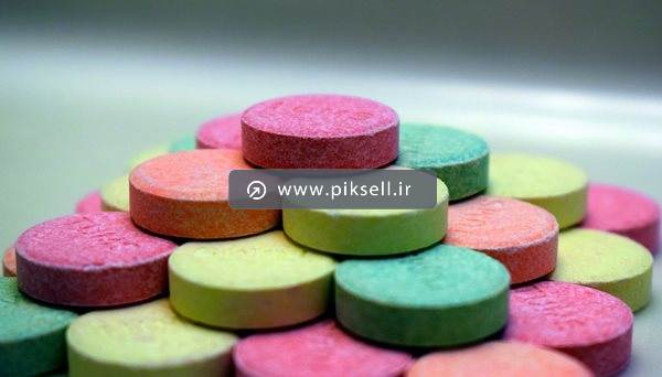 عکس با کیفیت از قرص های رنگی با فرمت jpg