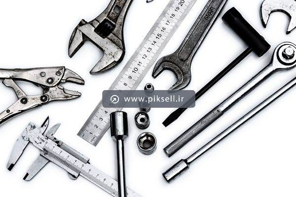 دانلود عکس با کیفیت از ابزارهای صنعتی با بکگراندسفید