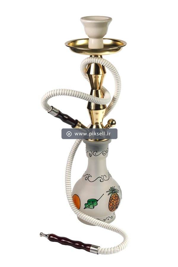 دانلود عکس با کیفیت از قلیان سنتی با بکگراندسفید